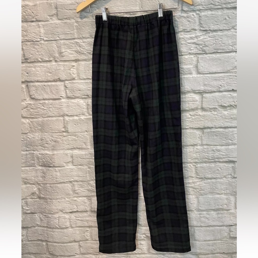 Brandy Melville Women's Tilden Pants in Green Plaid Flannel ONE SIZE (24”) - Picture 5 of 9